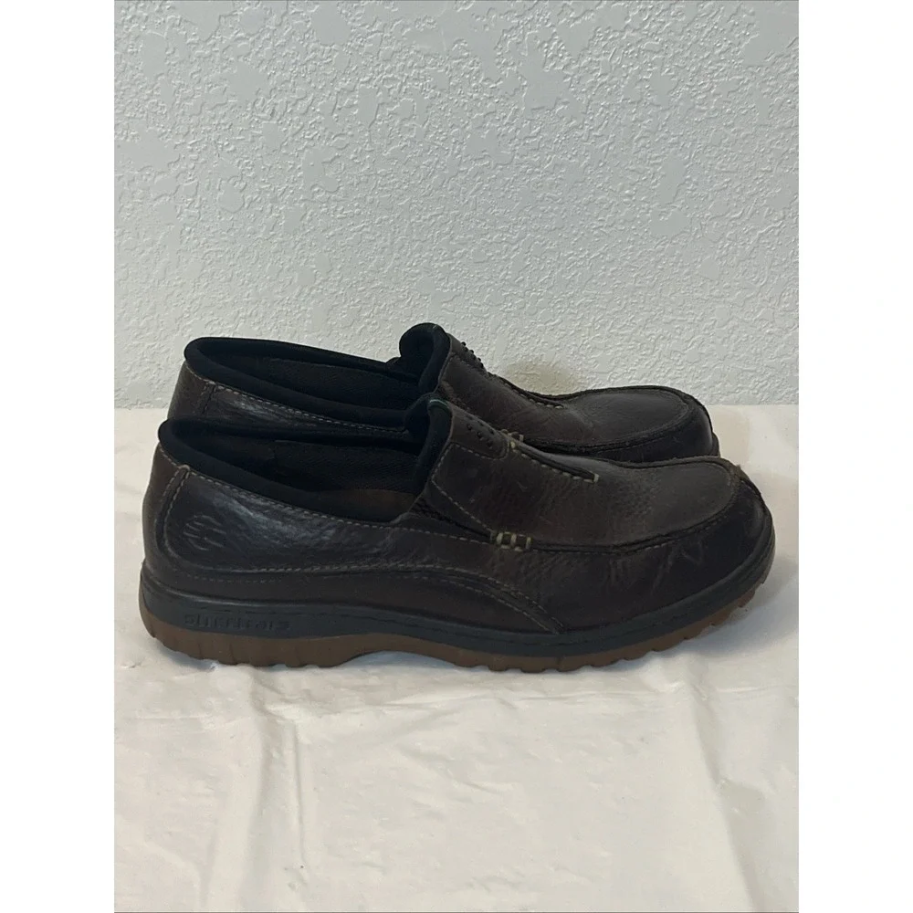 Streetcars Men Size 8.5M Slip On Loafer Shoes Arch Support Leather Brown Lemans